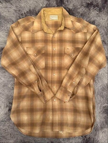 PENDLETON ペンドルトン チェックシャツ ベージュ Lサイズ