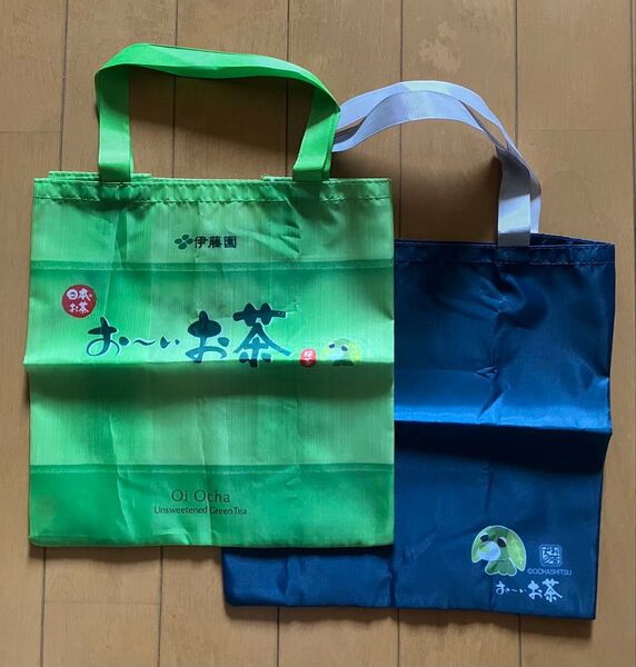 伊藤園 お~いお茶 エコバッグ 折りたたみ 2枚セット ゆるキャラ お茶犬 キャラクタートートバッグ