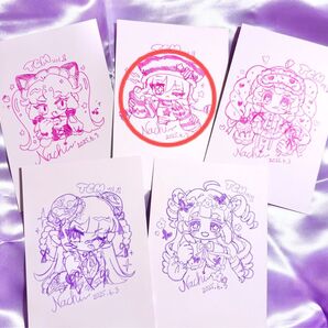 TCM TSUTAYA CREATORS‘ MARKET Vol.01 ガラポン抽選当選 B賞 直筆ポストカード イラスト なち