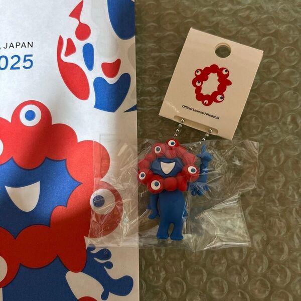 ミャクミャク マスコット EXPO2025 大阪関西万博 ボールチェーン キーホルダー 左手上げてるタイプ PVC