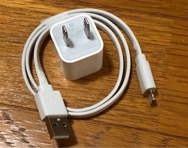 Apple 純正品 iPhone USB 5W アダプター + ライトニング microB USBケーブル 充電器