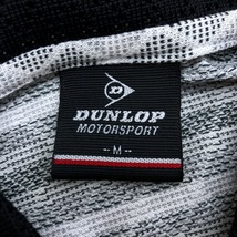 美品 DUNLOP ダンロップ 吸汗速乾 ロゴワッペン ドライ ゴルフシャツ M ライトグレー メンズ 半袖 ポロシャツ 日本製 国内正規品_画像3