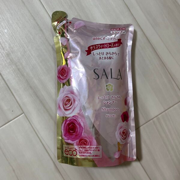 SALA シャンプー&コンディショナー しっとりさらさら (スウィートローズの香り)つめ替え用 350ml×各1個、
