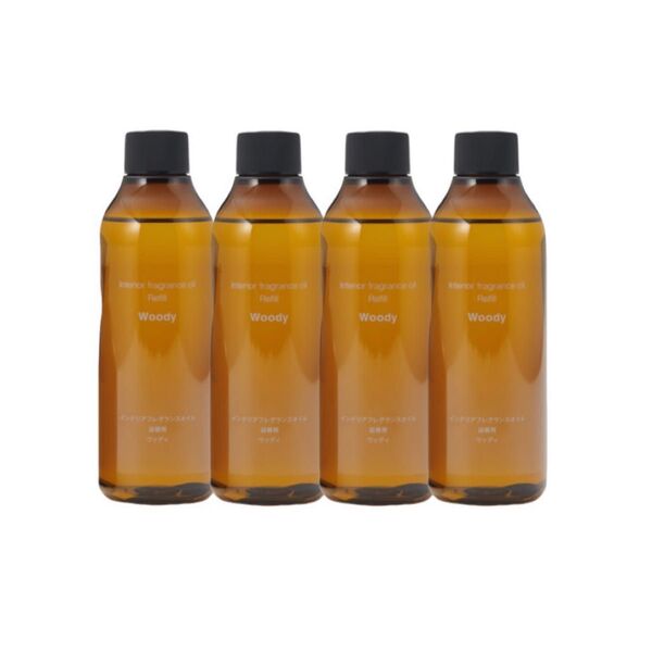 無印良品 インテリアフレグランスオイル ウッディ (詰替用) 200mL ×4