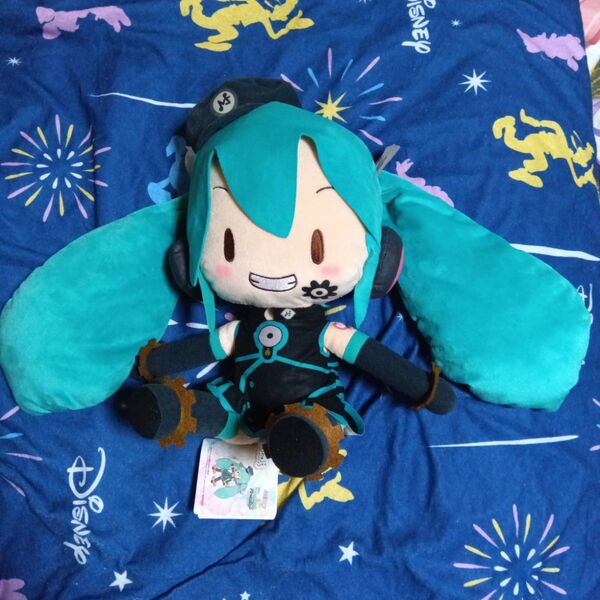 初音ミク‐わがまま工場長 LLぬいぐるみ プロジェクトディーバ アーケード ふわぷち ぬいぐるみ デザイン三月八日