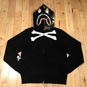 ★香港限定★ mastermind vs BAPE シャークパーカー Sサイズ shark full zip hoodie hong kong mmj a bathing ape マスターマインド ベイプ