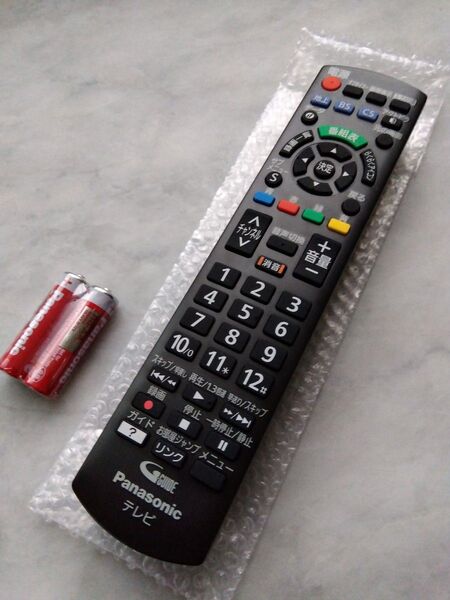 Panasonic純正TVリモコン N2QAYB001091 中古美品!電池付き