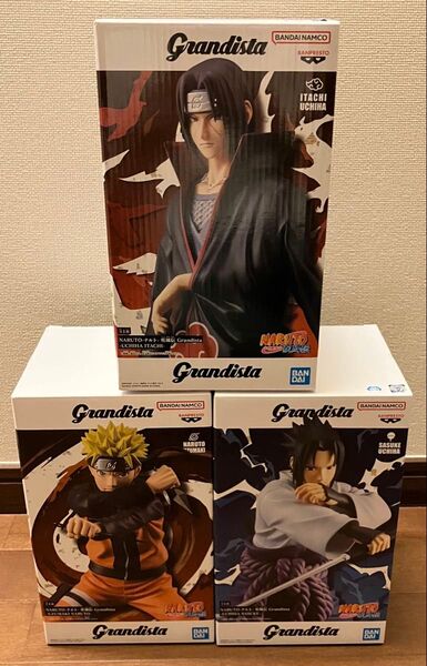 新品未開封 Grandista NARUTO ナルト サスケ イタチ フィギュア3点セット