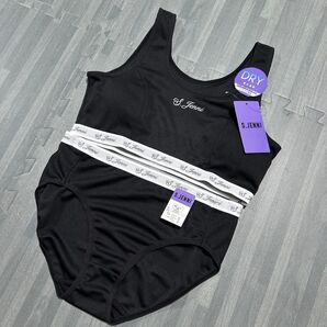 新品 S.JENNI ブラショーツset 165 ブラック 吸水速乾素材 スポーツブラ ハーフトップ