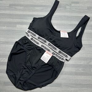 新品 OUTDOOR ブラショーツset 150 ブラック 吸水速乾素材 スポーツブラ ハーフトップ