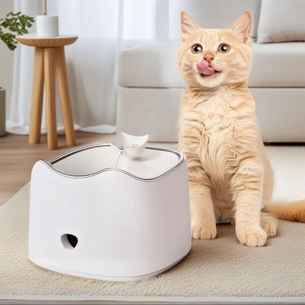 猫 自動 給水器 磁力給水 1.8L 静音 お手入れ簡単 説明書付き