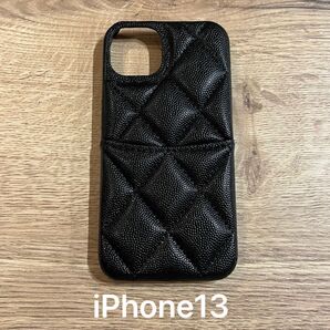 レザー iPhone13ケース キルティング カバー