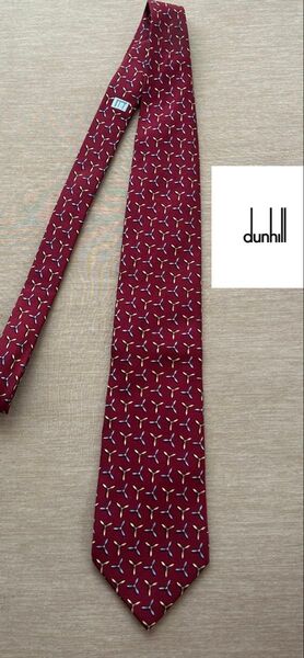 ダンヒル ネクタイ レッド系 シルク メンズ