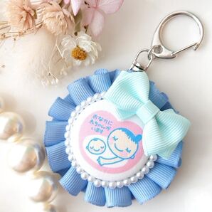 マタニティロゼット petit フレンチブルー×ライトブルー
