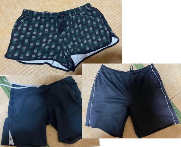 ドット柄ショートパンツ 黒ハーフパンツ まとめ売り