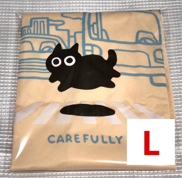 道路を横断する猫 Tシャツ Lサイズ 黒猫 ねこ ネコ 猫