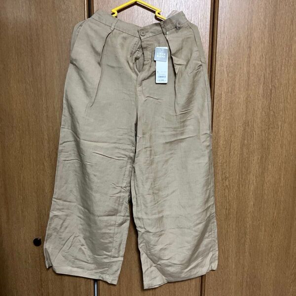 GU リネンブレンド ワイドパンツ Sサイズ