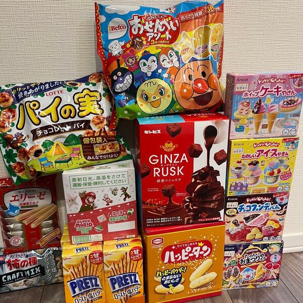新品 お菓子 お菓子詰め合わせ 食品 菓子 詰め合わせ パイの実 ギンザラスク ハッピーターン プリッツ スーパーマリオ グミ