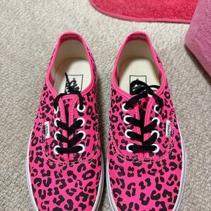 希少 VANS ピンク ヒョウ柄 スニーカー 23.5