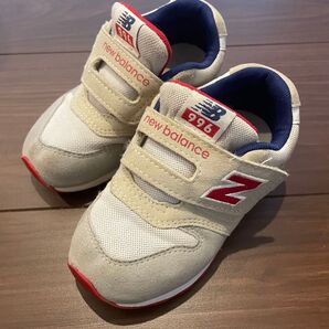 new balance 996 キッズスニーカー 15cm グレー×レッド