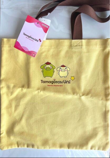 たまごっち×ポムポムプリン コラボ イエロー トートバック エコバッグ トートバッグ サンリオ