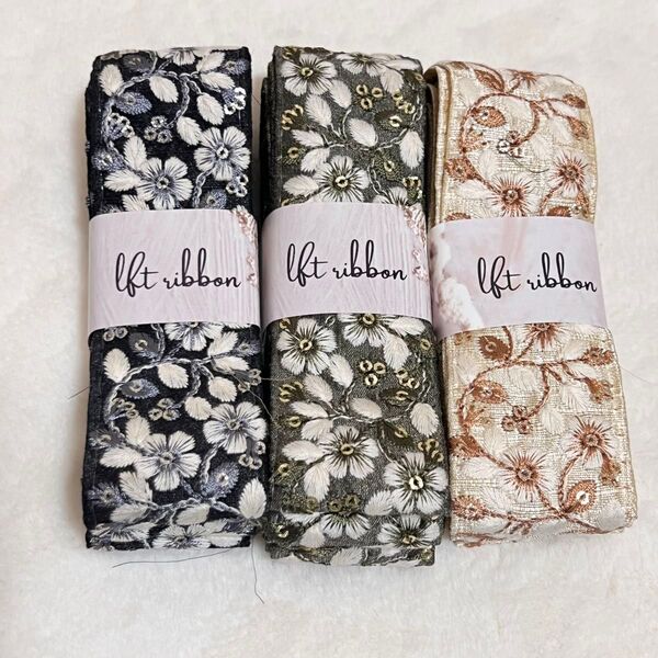 特別価格!インド刺繍リボン 1.5m×3本 福袋