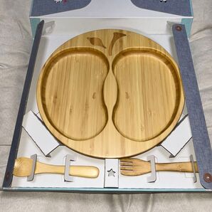 アグニー agney ベビー食器セット りんご型プレート スプーン フォーク 新品未使用
