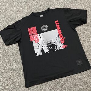 umbro アンブロ Tシャツ半袖 L ロゴ プリント ブラック 黒