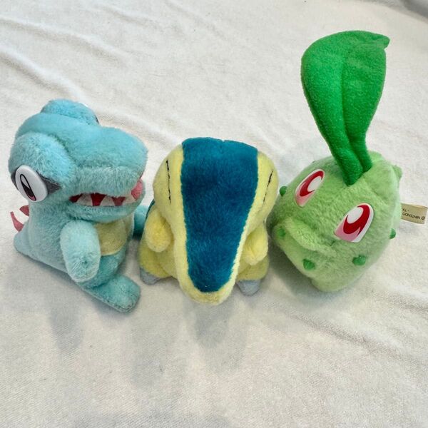 ☆希少BANDAI チコリータ ヒノアラシ ワニノコ ポケモン ぬいぐるみ レトロ ポケットモンスター マスコット