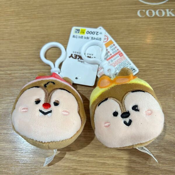 韓国 ディズニー ダイソー チップとデール ぬいぐるみ マスコット キーホルダー