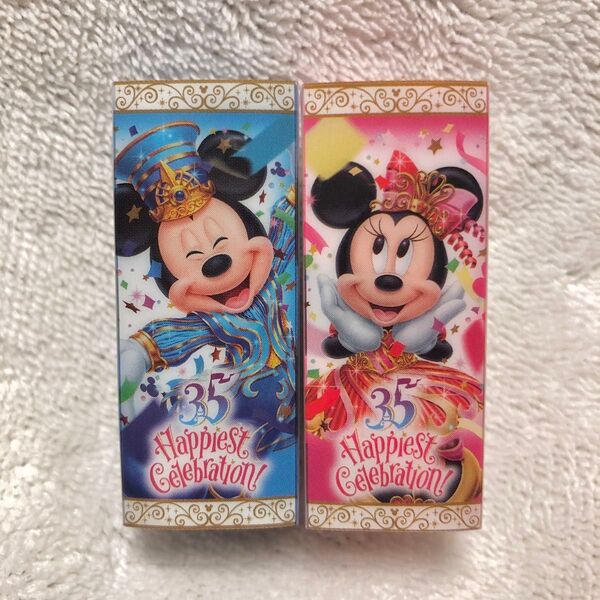 東京ディズニーリゾート 35周年 記念 カドケシ2個セット ミッキー ミニー
