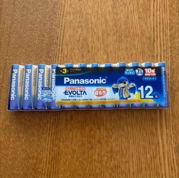 【新品/未使用】単3形 12本 パナソニック Panasonic エボルタ アルカリ乾電池(使用推奨期限:2034年)