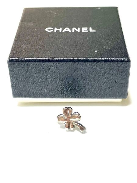 正規品CHANELシルバー925クローバーモチーフピアス