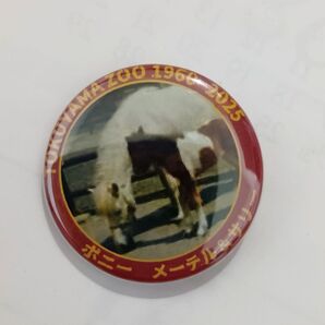 徳山動物園 ポニー 缶バッジ 1960-2025 赤色系