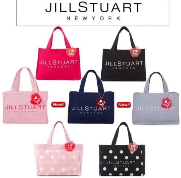 JILL STUART ジルスチュアート ロゴトートバッグ ネイビー New York かわいい おしゃれ グレー ピンク