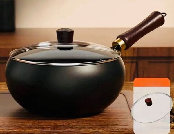 新品 中華鍋 焦げ付かない 鉄製 錆びない 高級鉄製 フライパン 化学コーティングなし 鉄分補給 軽量 取手がとれる 便利