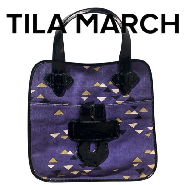 TILA MARCH 幾何学模様トートバッグ