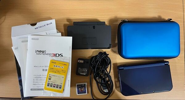 Newニンテンドー3DS LLメタリックブルー 本体 付属品