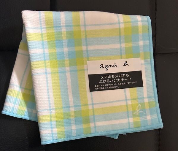 新品 アニエスベー タオルハンカチ agnes b スマホもメガネもふけるハンカチーフ 三越 高島屋 ブランドハンカチ