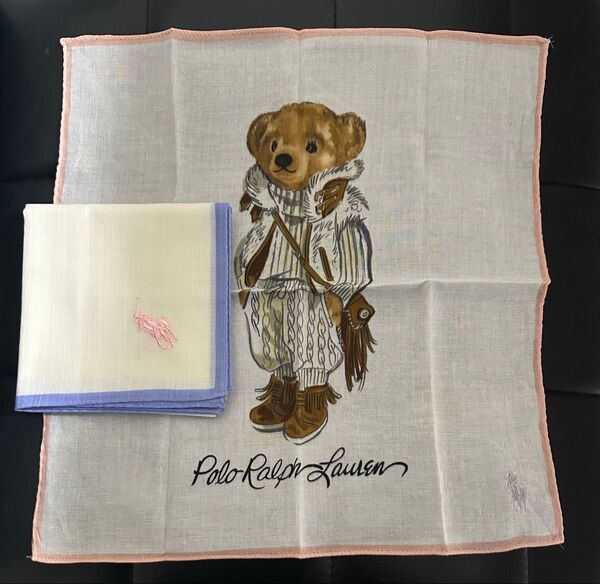 POLO RALPH LAUREN ハンカチ 未使用 ラルフローレン ポロベア ハンカチ 三越 ラルフローレンセット