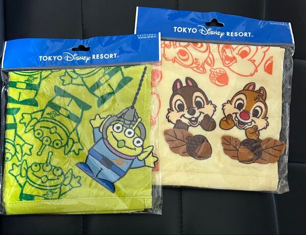 新品未開封 東京ディズニーリゾート タオルハンカチ TDR ハンドタオル リトルグリーンメン チップとデール