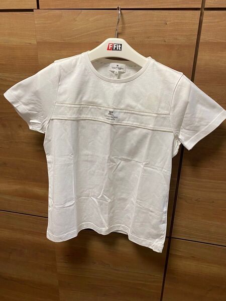 新品Courreges クレージュロゴ半袖Tシャツ(タグあり) ホワイト 38