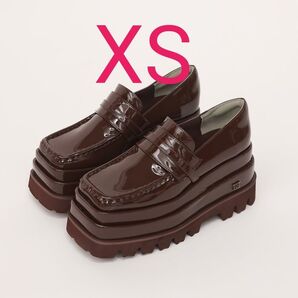 ダーリッチ エナメルプラットフォームローファー ブラウン XSサイズ Darich