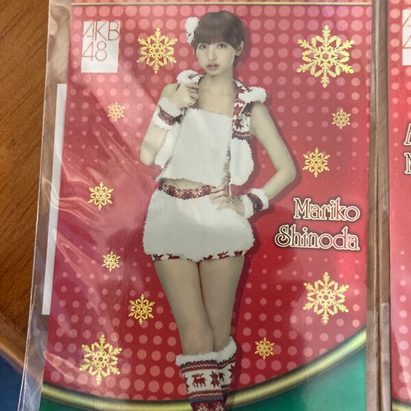 (本日限定価格値下げ可能)非売品セブンイレブン特典AKB48 クリスマスカード篠田麻里子、前田敦子2枚セット
