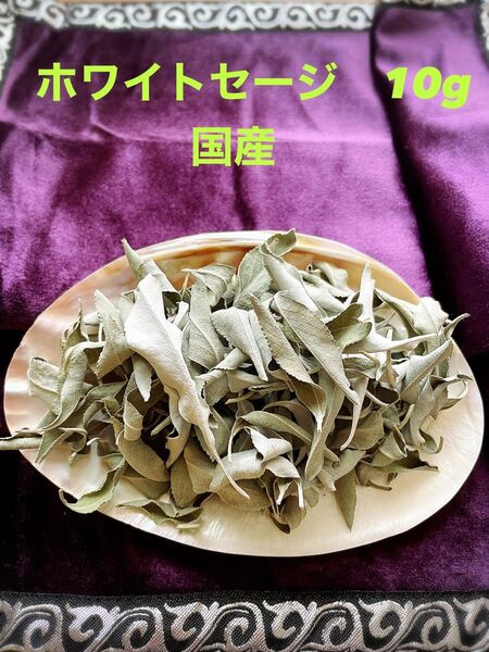 ホワイトセージリーフ(葉)10g 無農薬 国産 お香 浄化 パワーストーン