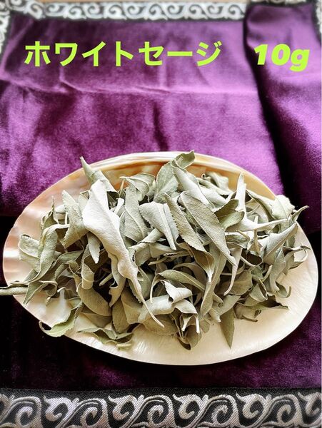 ホワイトセージリーフ(葉)10g 無農薬 国産 お香 浄化 パワーストーン