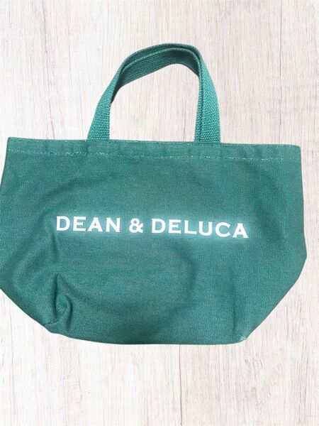 DEAN & DELUCA ミニトートバッグ グリーンSサイズ内ポケット有り