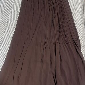 REWDE ロングスカート プリーツ ウエストゴム Mサイズブラウン
