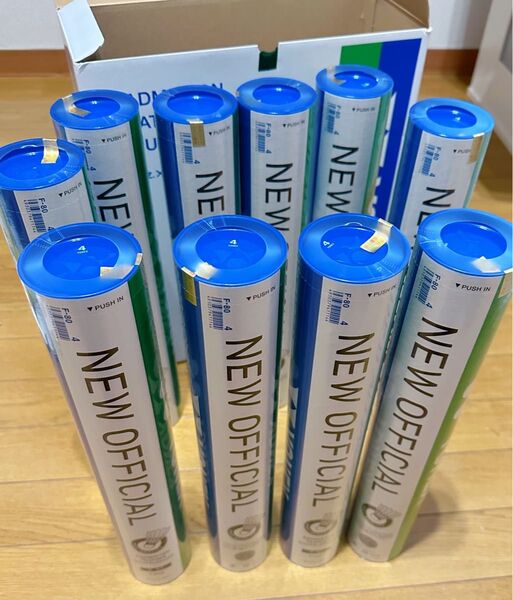 未使用ニューオフィシャル10本 バドミントンシャトル