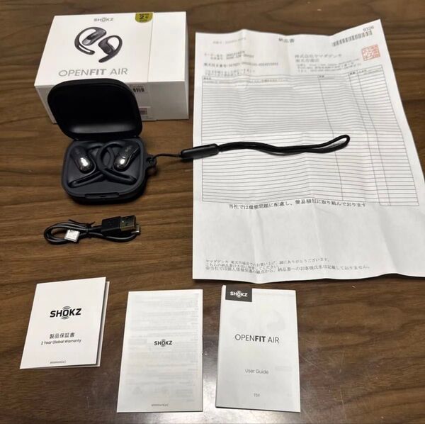 Shokz OpenFit Air SKZ-EP-000025 ブラック ワイヤレスイヤホン